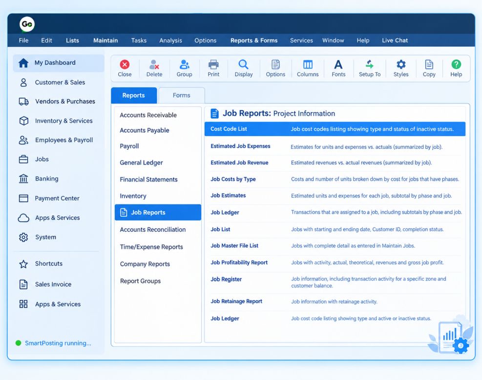 Review the Cloud Settings in sage