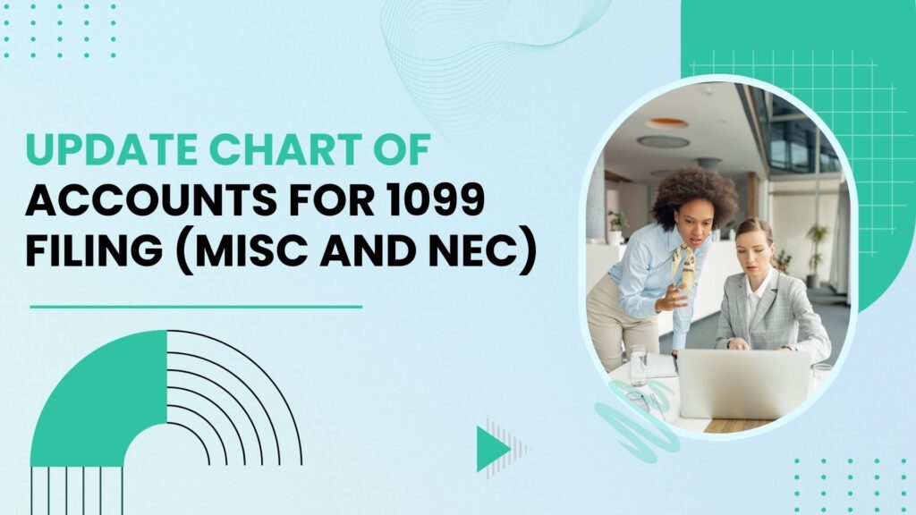 Update QuickBooks Chart of Accounts for 1099 Filing