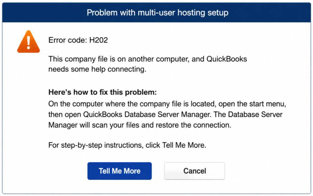 QuickBooks H202 Error