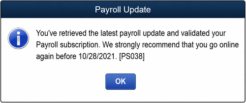 QuickBooks Error PS038